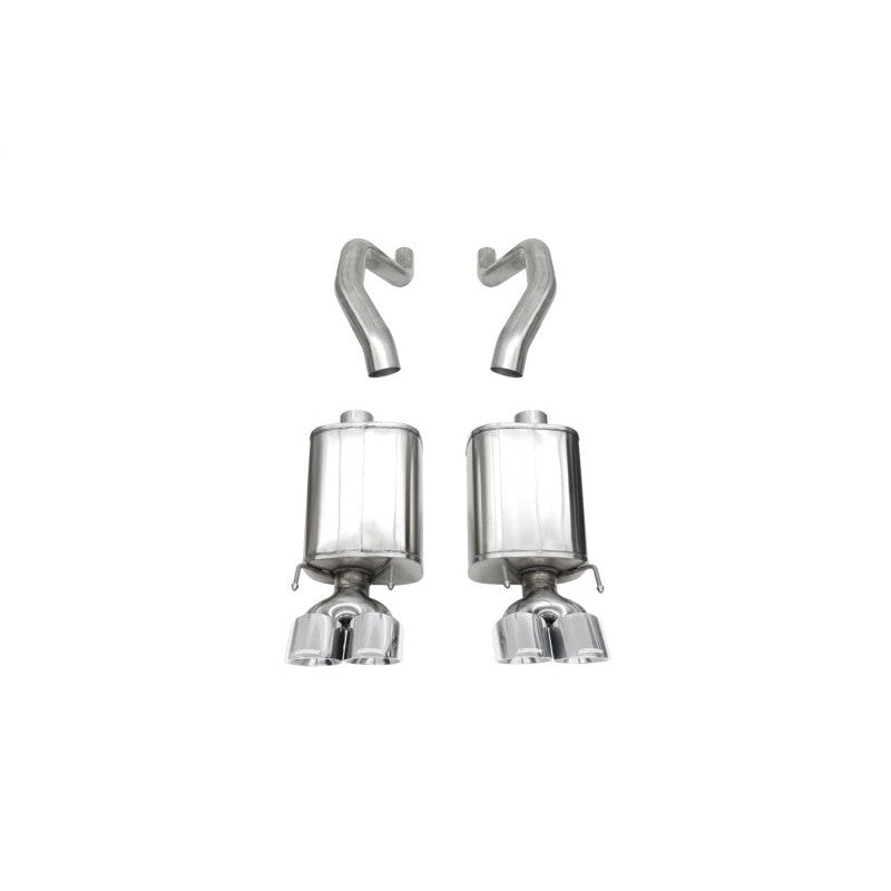 Polished 304 stainless steel Corsa axle-back exhaust with 4.5-inch twin tips for 2006-2013 Corvette Z06 and ZR1.