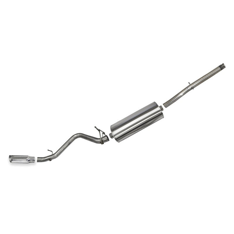 Corsa Sport Cat-Back exhaust system with polished stainless steel slash-cut tip for 2014-2019 Silverado and Sierra 1500.
