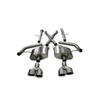 Corsa Xtreme cat-back exhaust system with 304 stainless steel piping and dual 4.5-inch polished tips for Jeep Trackhawk.
