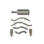Corsa dual rear exit cat-back exhaust system for Ram 1500 featuring 304 stainless steel piping and 5-inch satin tips