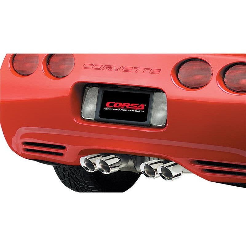 Corsa Xtreme Cat-Back Exhaust System with XO-Pipe and polished quad tips for 1997-2004 Chevrolet Corvette C5