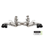 CORSA Performance valved cat-back exhaust with 4.5-inch carbon fiber black PVD tips for C8 Corvette Stingray