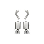 Corsa Sport axle-back exhaust system for C6 Corvette featuring 4.5-inch dual-walled polished stainless steel tips.