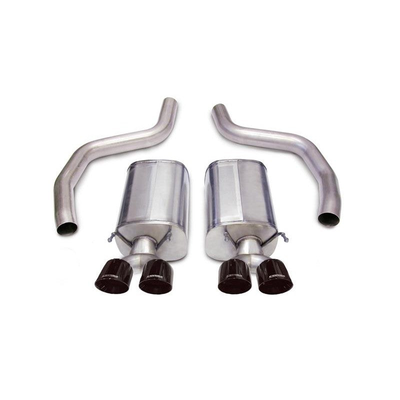 Corsa Sport axle-back exhaust system with dual-walled black tips for 2006-2013 Chevrolet Corvette Z06 and ZR1.