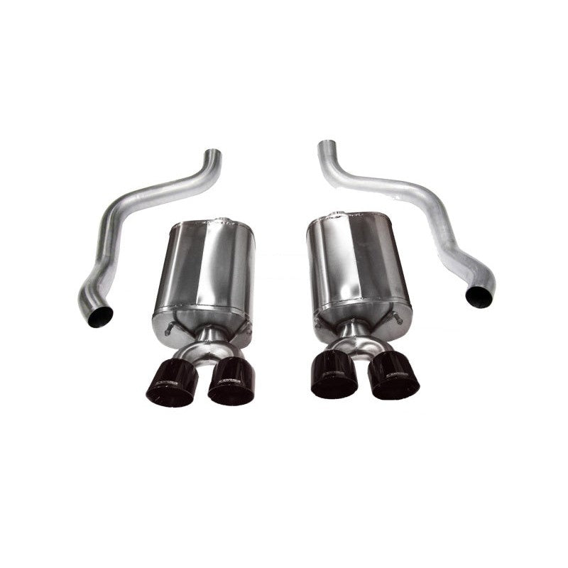 Corsa Sport Series axle-back exhaust system with dual-walled black tips for 2009-2013 Chevrolet Corvette C6.