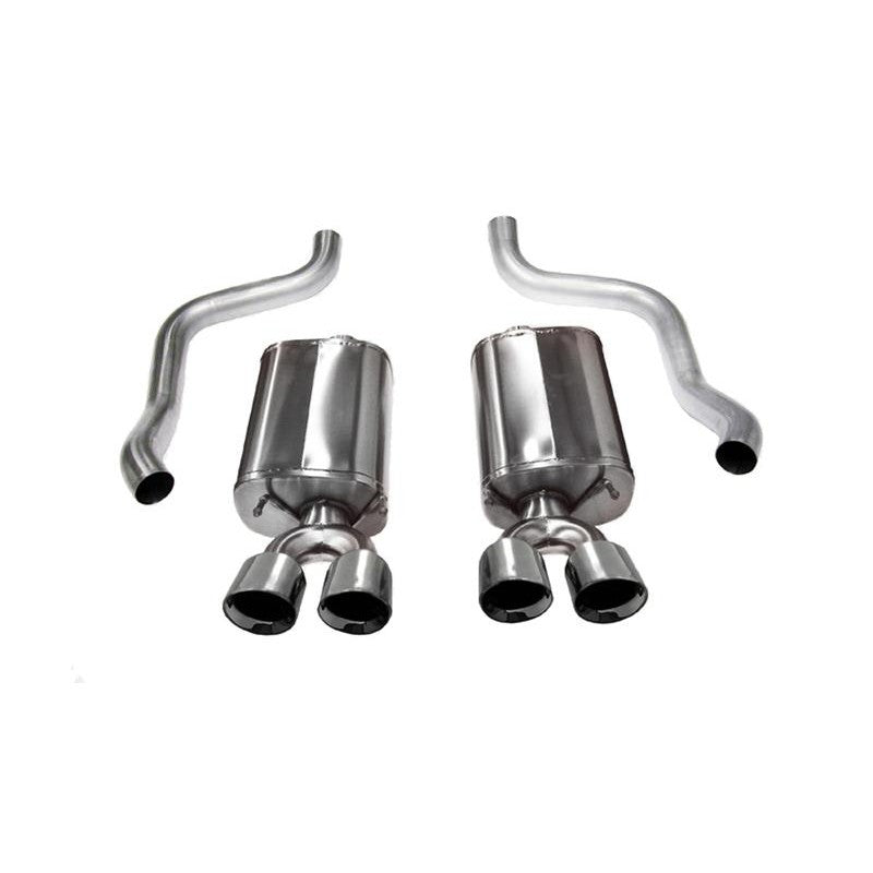 Corsa Sport Axle-Back Exhaust with dual-walled polished stainless steel tips for 2009-2013 Corvette C6.