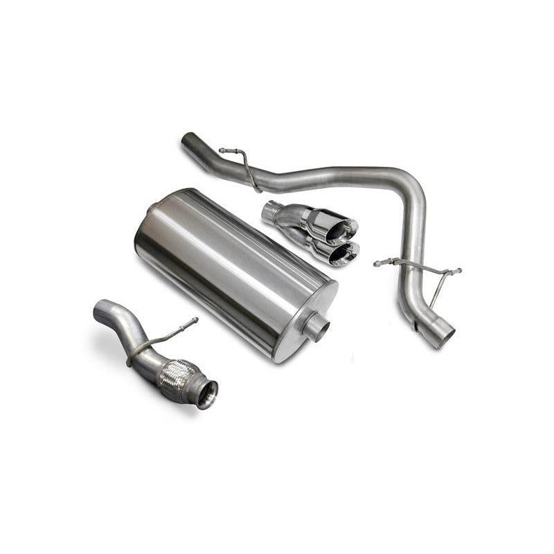 Corsa Sport 304 stainless steel cat-back exhaust system with polished dual-walled tips for 2009-2014 Tahoe and Yukon.