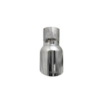 Polished 304 stainless steel Corsa Pro-Series dual-walled exhaust tip with laser-engraved logo and clamp