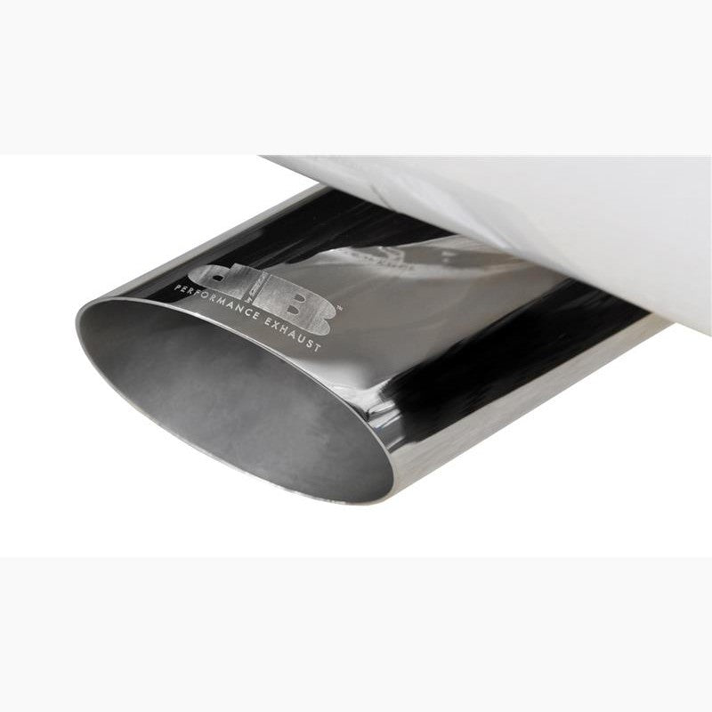Corsa Sport cat-back exhaust system featuring a polished slash-cut stainless steel tip for 2011-2014 Ford F-150