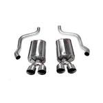 Corsa Sport axle-back exhaust system with dual-walled black stainless steel tips for 2011-2014 Mustang GT.
