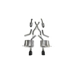 Corsa Sport cat-back exhaust system with black rectangular tips and 304 stainless steel piping for Dodge Durango 5.7L