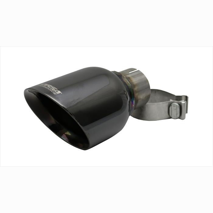 Corsa Pro-Series 4.5 inch black PVD dual-wall exhaust tip with laser-engraved logo and 2.5 inch inlet.