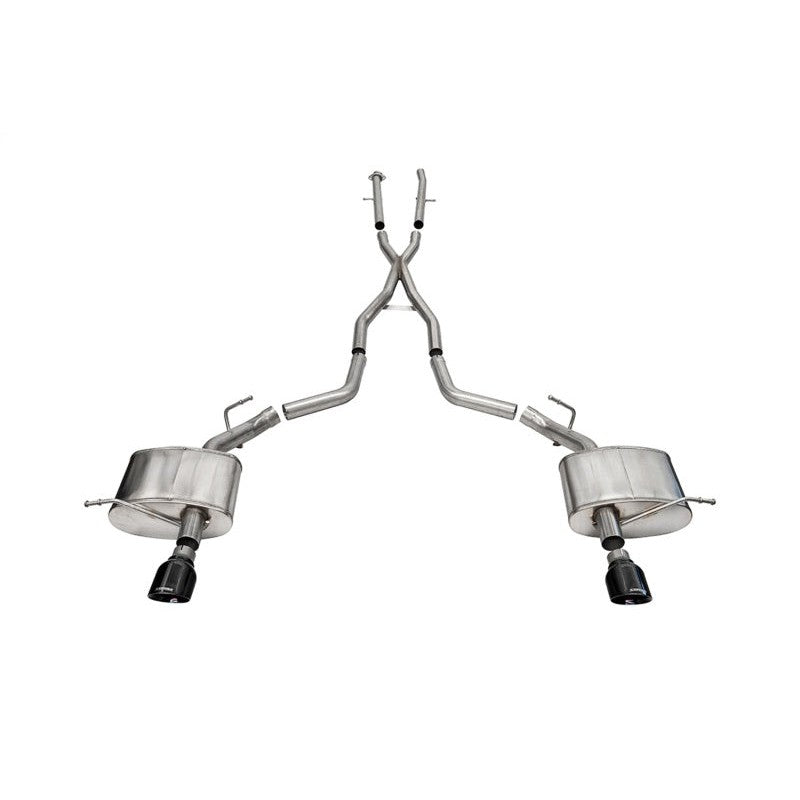 Corsa Xtreme 2.5 inch cat-back exhaust with dual 4.5 inch black PVD tips for 2011-2024 Dodge Durango 5.7L