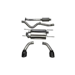 Corsa Sport cat-back exhaust system with dual-walled black tips for 2013-2025 Subaru BRZ and Toyota 86.