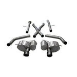 Corsa Xtreme 2.75 inch cat-back exhaust system for Grand Cherokee SRT featuring dual wall black PVD finished tips.