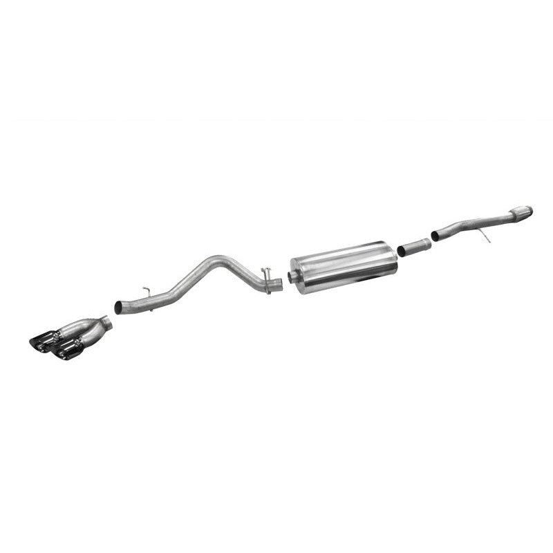 Corsa Sport Single Side Exit Cat-Back Exhaust system with black tips for 2014-2019 Chevrolet Silverado and GMC Sierra 1500