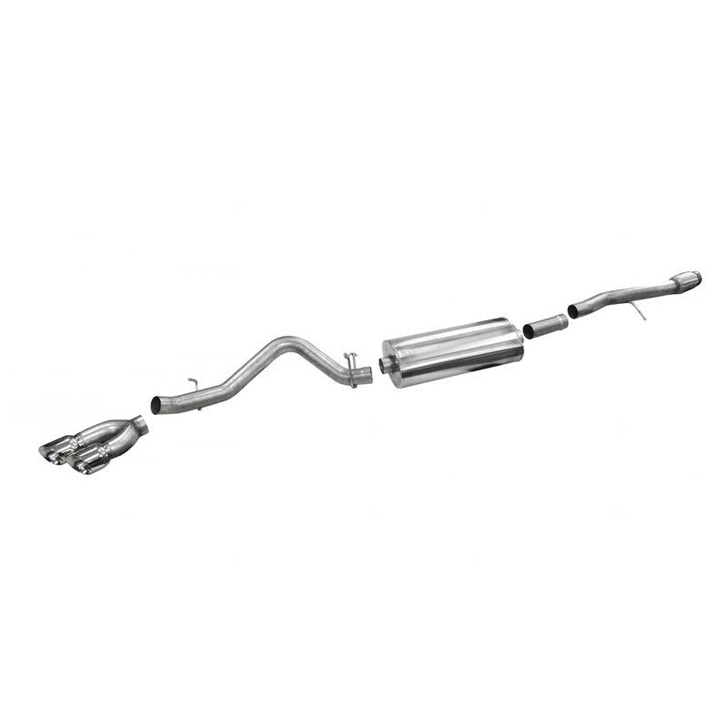 Corsa Sport Series 304 stainless steel cat-back exhaust with polished dual-wall tip for 2014-2019 Silverado/Sierra 1500.