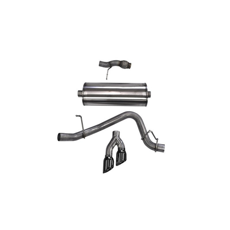 Corsa Sport 3-inch cat-back exhaust system with twin black 4-inch tips for 2015-2020 Tahoe and Yukon.