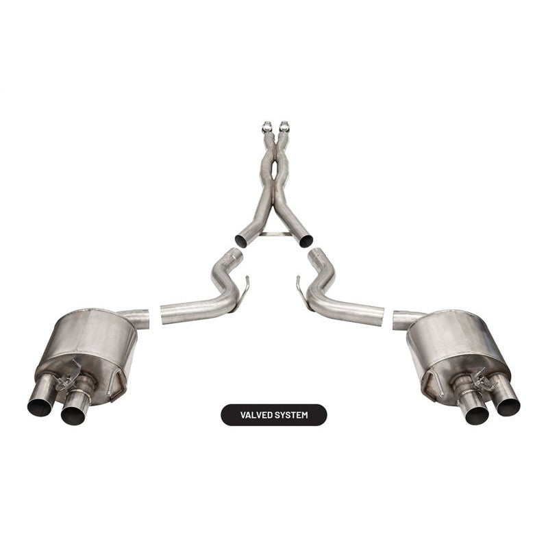 Corsa Performance dual rear exit stainless steel cat-back exhaust for 2015-2020 Ford Mustang Shelby GT350