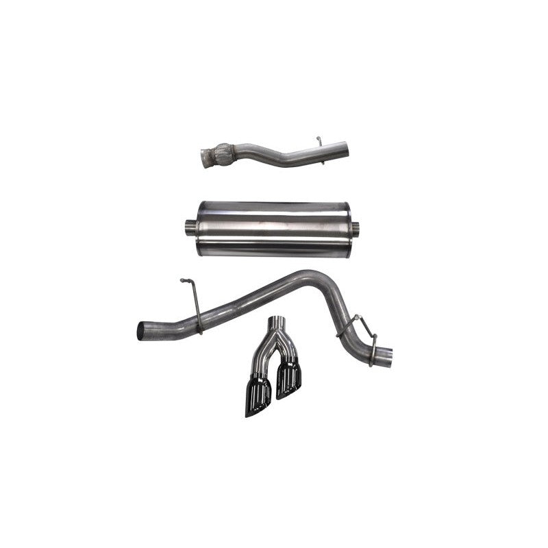 Corsa 3-inch stainless steel cat-back exhaust with twin 4-inch black tips for 2015-2020 GMC Yukon Denali