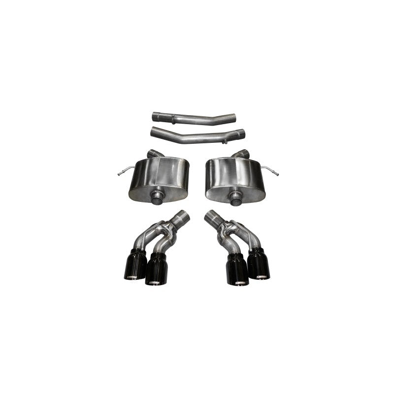 Corsa 2.75 inch Xtreme axle-back exhaust system with dual black stainless steel tips for 2016-2019 Cadillac CTS V.