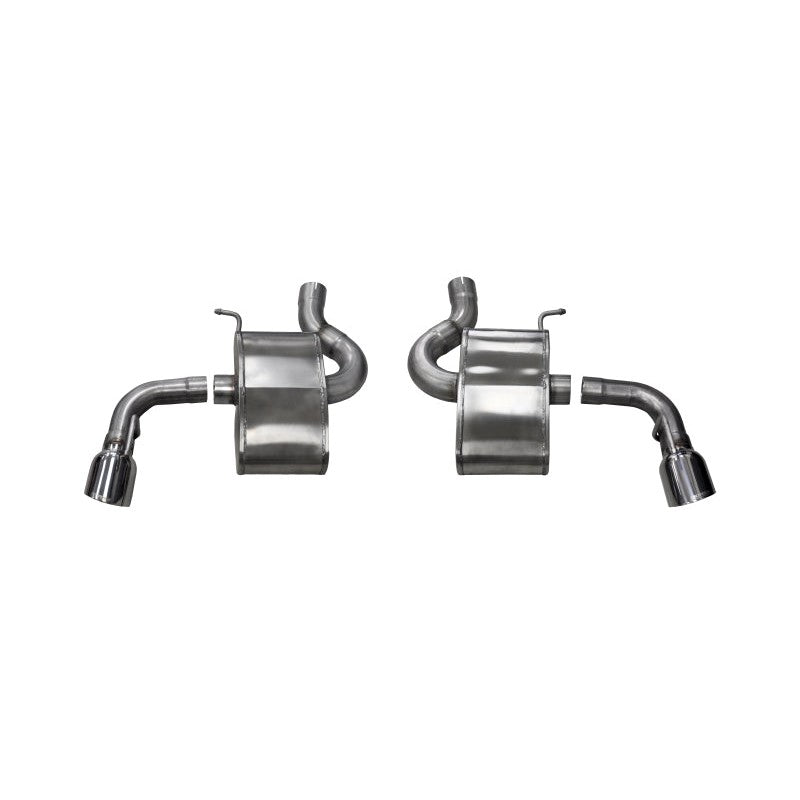 Corsa Xtreme axle-back exhaust system with polished dual-walled tips and 2.75-inch piping for 2016-2024 Camaro SS.