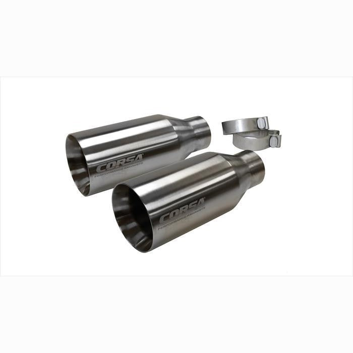 Corsa Performance 14051 dual-walled 3-inch to 5-inch satin polished stainless steel exhaust tips