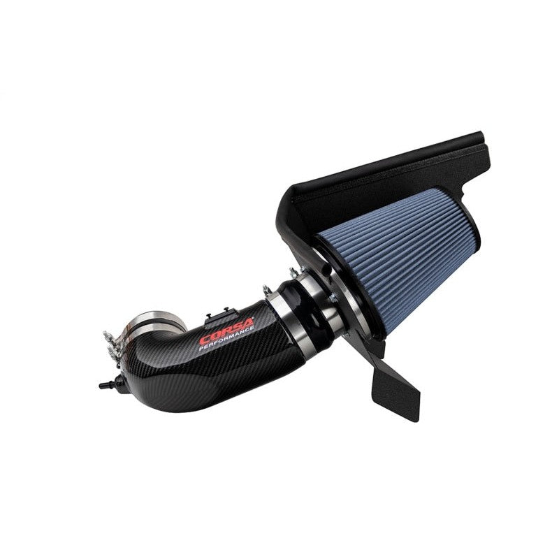 Corsa Performance carbon fiber air intake with MaxFlow 5 oiled filter and rain guard for 2017-2023 Chevrolet Camaro ZL1.