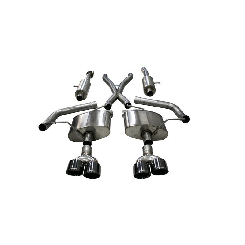 Corsa Sport Cat-Back Exhaust system with 4.5-inch dual-walled black tips for 2018-2021 Jeep Grand Cherokee Trackhawk.