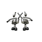 Corsa Sport Cat-Back Exhaust system with 4.5-inch dual-walled black tips for 2018-2021 Jeep Grand Cherokee Trackhawk.
