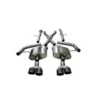 Corsa Performance Xtreme dual rear exit cat-back exhaust system with 4.5-inch black tips for Jeep Trackhawk.