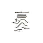 Corsa 304 stainless steel 3-inch cat-back exhaust system with dual rear-exit polished tips for 5.3L Silverado and Sierra.