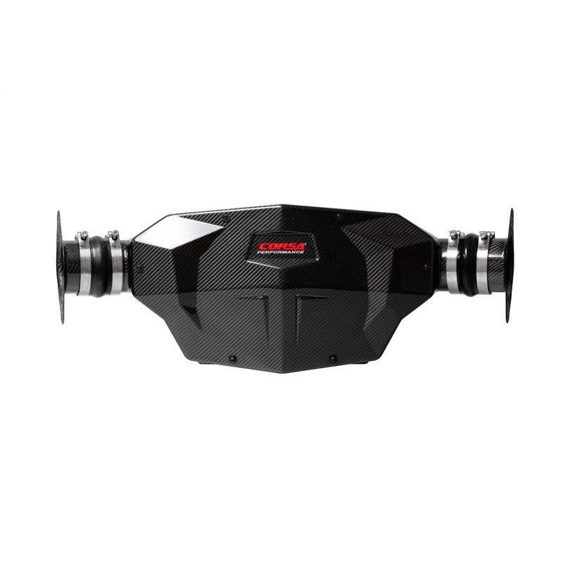 Corsa Performance 100% carbon fiber air intake system with DryTech filter and hardware for 2020-2023 Corvette C8.