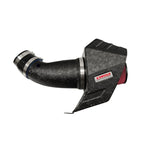 Matte forged carbon fiber air intake system with DryTech filter for 6.2L Hellcat and Trackhawk engines.