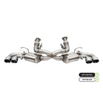 Corsa 304 stainless steel 3-inch valved cat-back exhaust with four 4.5-inch polished tips for Corvette C8.