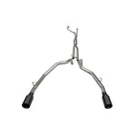 CORSA Baja Series 3-inch 304 stainless steel cat-back exhaust system with 5-inch black powder coat tips for Ram TRX.