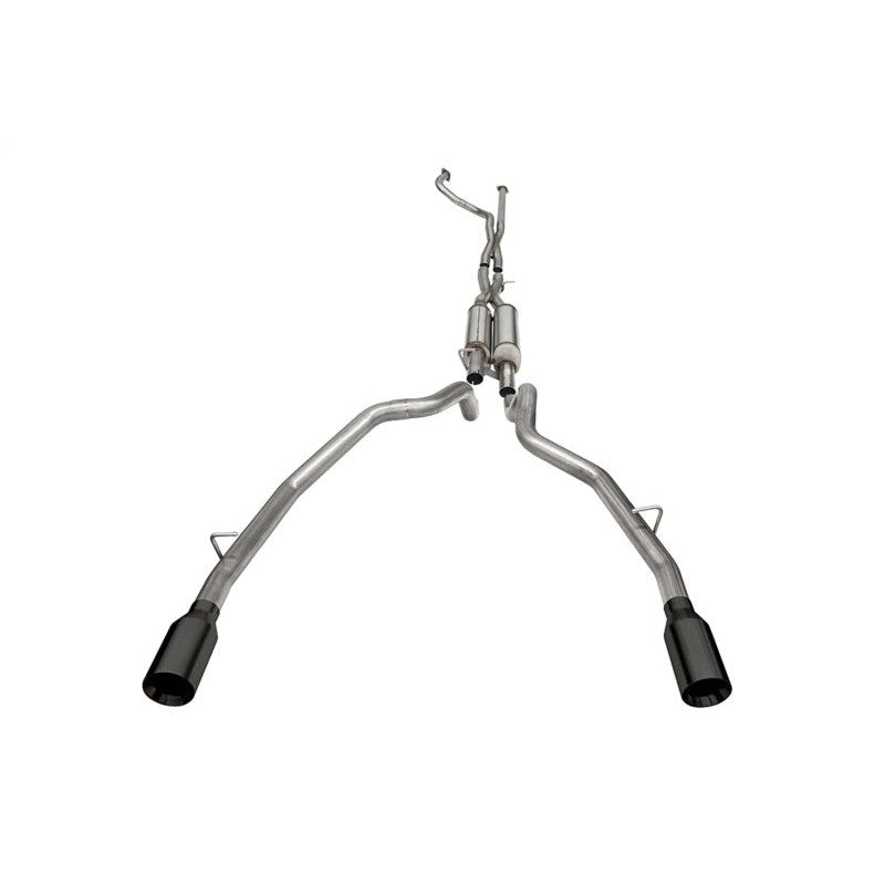 Corsa Performance Xtreme 3-inch 304 stainless steel cat-back exhaust system with dual black PVD tips for Ram TRX