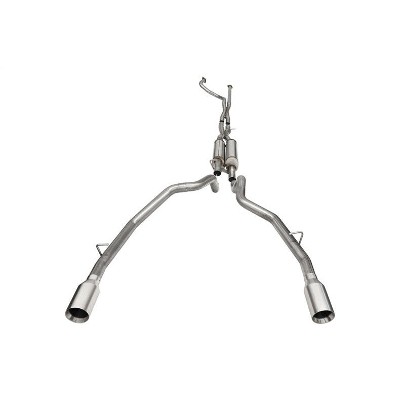 Corsa Xtreme Catback Exhaust system with dual rear exit satin tips for 2021-2024 Ram 1500 TRX.