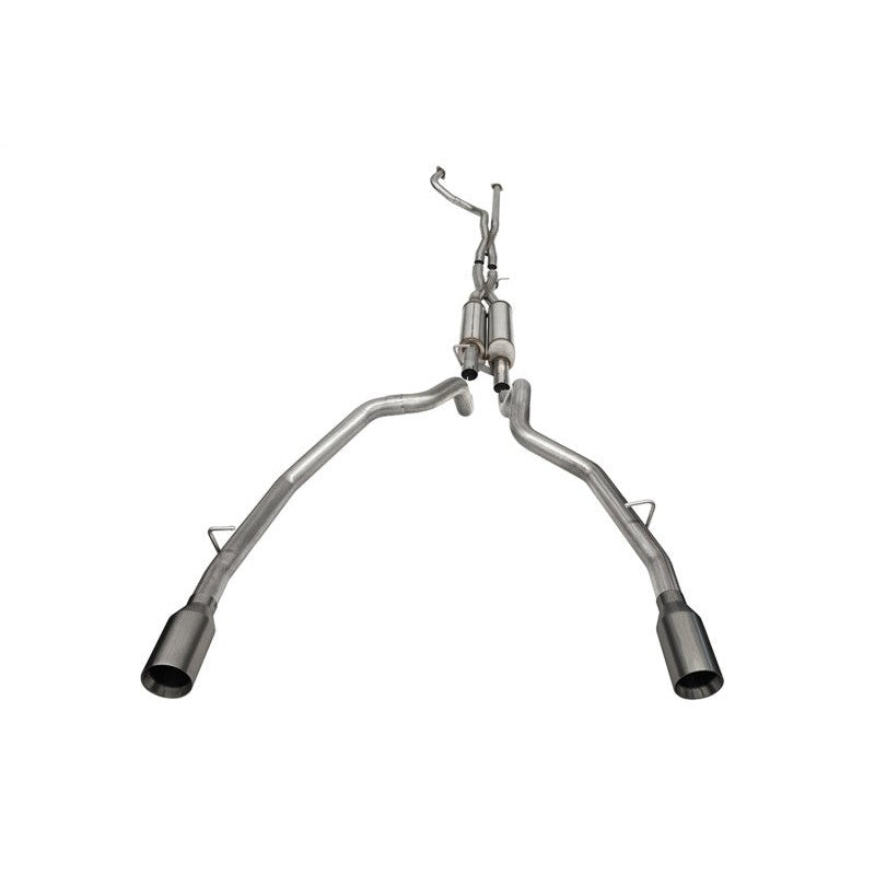 Corsa Xtreme 3.0-inch 304 stainless steel cat-back exhaust system with dual gunmetal tips for 2021-2024 Ram 1500 TRX
