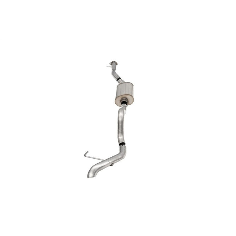 Corsa Performance 304 stainless steel cat-back exhaust with high-tuck muffler and turndown tip for 2021-2025 Ford Bronco.