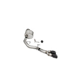 Corsa Xtreme cat-back exhaust with black PVD tips and front-of-tire exit for 2021-2025 Ford F-150