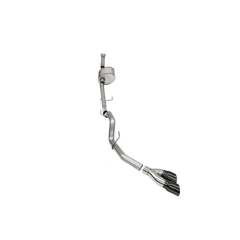 Corsa 3-inch 304 stainless steel Xtreme cat-back exhaust with dual-walled black PVD side exit tips for Ford F-150.