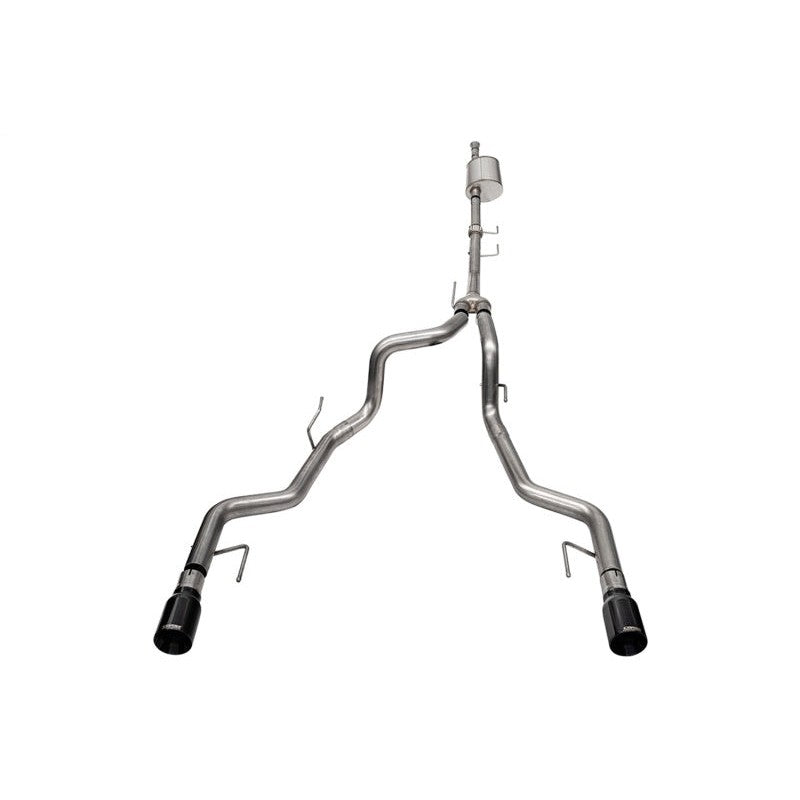 Corsa Sport dual rear exit cat-back exhaust with 4-inch black PVD stainless steel tips for 2021-2025 Ford F-150