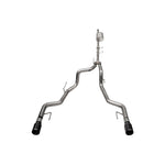 Corsa Sport dual rear exit cat-back exhaust with 4-inch black PVD stainless steel tips for 2021-2025 Ford F-150