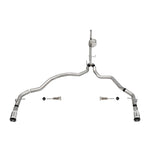 Corsa Performance 304 stainless steel Xtreme cat-back exhaust with dual rear exit polished tips for Ford F-150 5.0L.