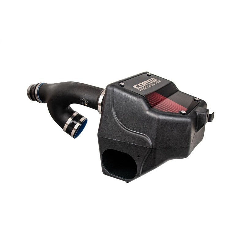 CORSA Performance cold air intake system with DryTech 3D filter and smoked acrylic lid for 2021-2023 Ford F-150 3.5L.