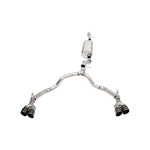 Corsa 304 stainless steel cat-back exhaust system with twin 4-inch black dual-wall tips for Tahoe and Yukon.