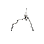 Corsa 304 stainless steel cat-back exhaust system with turn down tail pipes for 2022-2024 Silverado and Sierra 1500.