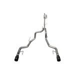 Corsa Sport dual rear exit cat-back exhaust with black PVD tips for 2023-2025 Ford F-150 5.0L.