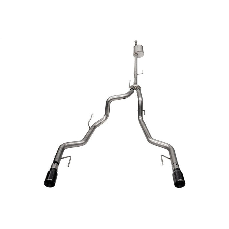 Corsa Sport dual rear exit cat-back exhaust with black PVD tips for 2023-2025 Ford F-150 5.0L.